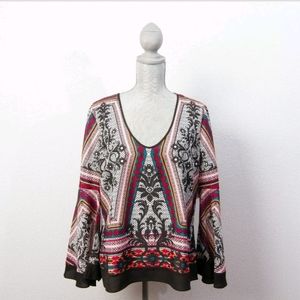 Bisou Bisou By Michele Bohbot Womens Shirt Flared